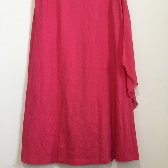 Soft Surroundings Amalfi Lipstick Pink Sleeveless V-neck Pullover Midi Dress - Picture 8 of 16